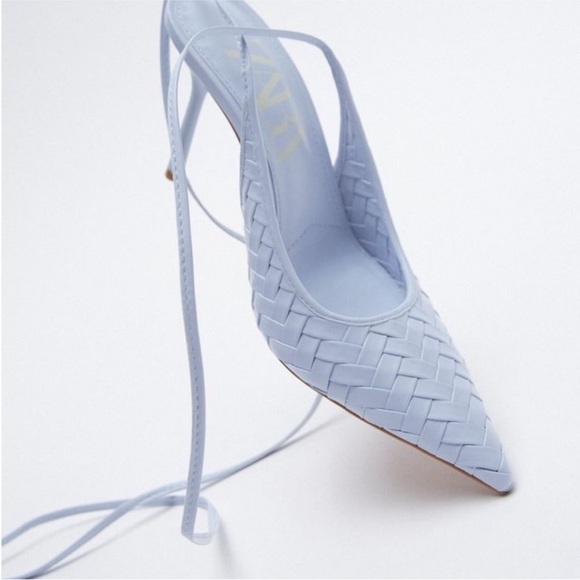 Sold ‼️ Zara woven heels with ankle strap, Size 42 NWT - Picture 2 of 3